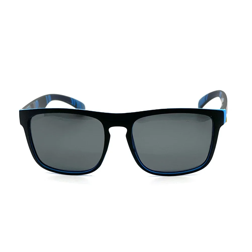 Men Black Blue Sport Wrap Frame UV Protection Eyewear Polarized Sunglasses Gafas